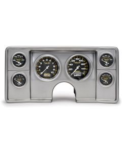 Malibu Instrument Cluster Panel, Aluminum Finish, With Carbon Fiber Series Gauges, 1982-1983