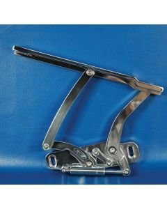 Chevelle Billet Aluminum Hood Hinges, Clear Powder Coated Finish, 1969-1972