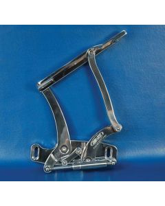 Chevelle Billet Aluminum Hood Hinges, Clear Powder Coated Finish, 1964