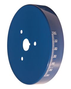 Engine Harmonic Balancer Cover; Fits SB Chevy using 6-3/4 In. Damper; Blue