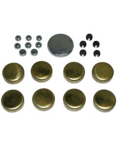 Brass Freeze Plug Kit; For Small Block Chevy 283-350 Engines; All Sizes Included