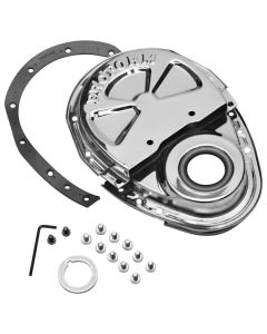 1955-1991 Chrome 2-Piece Small Block Timing Chain Cover