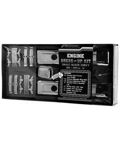 Engine Dress-Up Kit; Chrome without Logos; Fits SB Block Chevy Engines