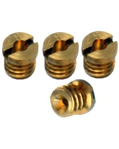 Carburetor Idle Feed Restriction Kit; 0.39 In. Brass Material; Set of 4 Pieces