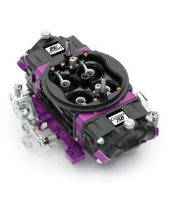 Black Race Series Carburetor; 750 CFM, Mechanical Secondary, Black & Purple
