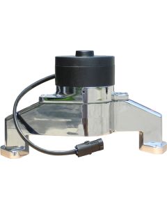Electric Engine Water Pump; Aluminum; Chrome Finish; Fits BB Chevy Engines