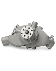 Engine Water Pump; Mechanical Short Style; High Flow Model; Satin; SB Chevy
