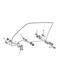 Roller Kit ,Door Glass Assembly Front,70-81