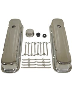 Valve Cover Kit, Chrome, 1967-1977