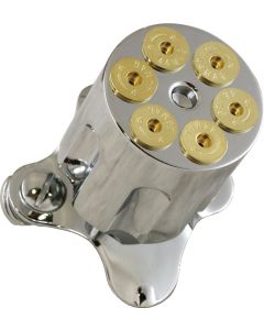 Nova Steering Wheel Spinner, Gun Cylinder, Chrome, 1967-2002