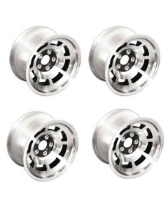 Reproduction Aluminum Wheel Set,Black Center, 67-02