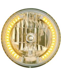 Chevy-GMC Truck  Headlight, Halogen With Integrated Amber LEDs, 7"