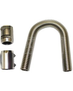 Chevy Radiator Hose Kit, Chrome Plated Stainless Steel, 12", 1949-1954