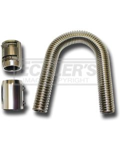 Chevy Radiator Hose Kit, Chrome Plated Stainless Steel, 24", 1949-1954