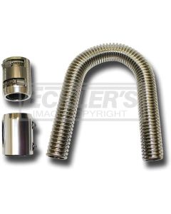 Chevy Radiator Hose Kit, Chrome Plated Stainless Steel, 36", 1949-1954