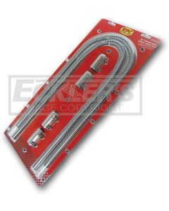 Chevy Heater Hose Kit, Stainless Steel, 44", 1949-1954