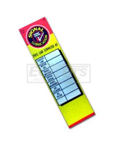 1949-1954 Chevy Signal Door Jamb Mileage Tag