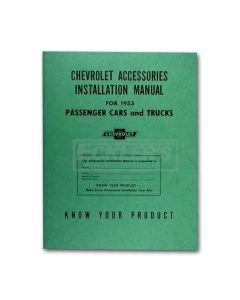 Early Chevy Accessories Installation Manual, 1953
