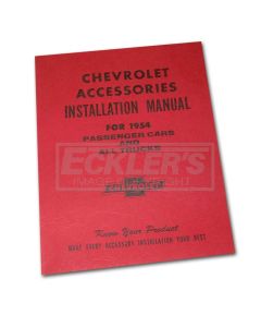 Early Chevy Accessories Installation Manual, 1954