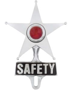 Early Chevy Safety Star License Frame Ornament With Light