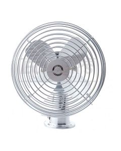  Chevy 6" Steel Blade Heavy Duty Chrome Fan, 12 Volt
