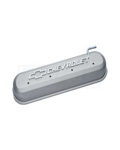 Early Chevy Valve Cover, LS V8 Conversion, Cast Gray With Raised Emblems, 1949-1954