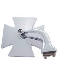 1949-1954 Chevy Exterior Rear View Mirror, Maltese Cross With Curved Arm