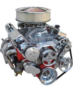Early Chevy Vintage Air Front Runner Serpentine System, Small Block, With Power Steering Pump, Chrome Pulleys And Machine Finished Brackets, 1949-1954