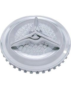 Early Chevy Chrome Fiesta Wheel Covers, 15'', 1949-1954