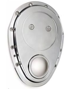 Early Chevy Timing Chain Cover, Small Block, Polished Aluminum, 1949-1954