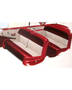 Chevy Seat Covers, Front And Reat Set, Bel Air Two Door Hardtop, 1952