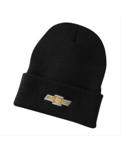 Chevy Beanie, Chevy Red Bowtie, Black
