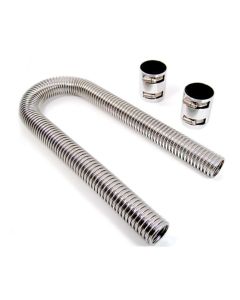 Chevy Radiator Hose Kit, Chrome Plated Stainless Steel, 48", 1949-1954