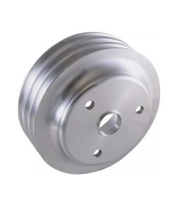 Chevy Small Block Aluminum Crankshaft Pulley, Long Water Pump, 3 Groove
