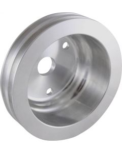 Chevy Small Block Aluminum Crankshaft Pulley, Long Water Pump, 2 Groove