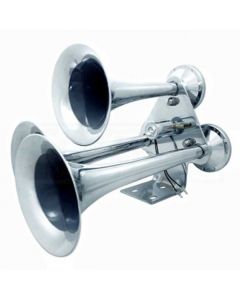 Train Horn Standard Duty, 3 Trumpet Chrome