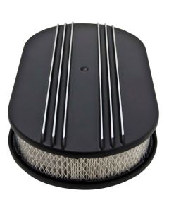 Aluminum Black 15'' Air Cleaner Paper Filter, Partial Finned