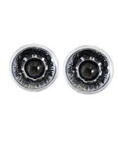 Early Chevy 49-54 - 7 Inch Round Projector Headlights With 64mm Projector, Chrome, 1949-1954
