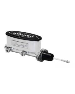 1949-1954 Chevy Wilwood Tandem Master Cylinder with Pushrod, Ball-Burnished Aluminum, 7/8" Bore