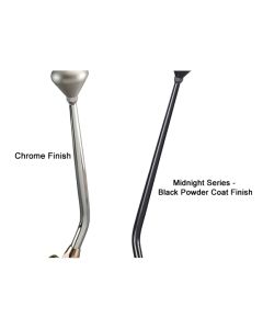 Lokar Shifter for GM 4L60 4-Bolt Tailshaft OR 4L60E 6-Bolt Tailshaft, Single Bend, 16", Chrome or Midnight, Choice of Knobs