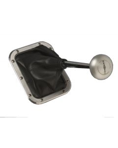 Billet Aluminum Rectangular Shifter Boot Ring, Satin Finish, With Boot, Lokar
