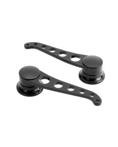 Door Handles, Interior, Lokar Lakester, Pair, Midnight Black, GM 1949-1954
