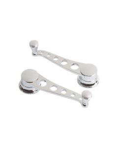 Window Crank Handles, Lokar Lakester, Pair, Chrome, GM 1949-1954
