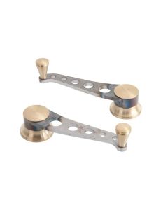 Window Crank Handles, Lokar Lakester, Pair, Raw Steel, GM 1949-1954
