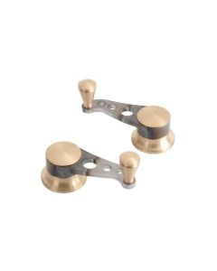 Vent Window Crank Handles, Lokar Lakester, Pair, Raw Steel, GM 1949-1954
