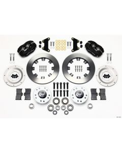 1949-1954  Wilwood Forged Dynalite Big Brake Front Brake Kit, Plain Rotors, Black Calipers