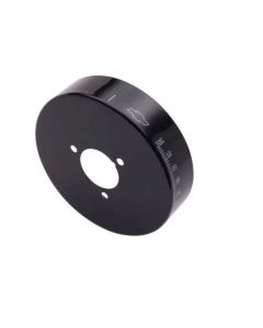 Engine Harmonic Balancer Cover; Fits SB Chevy using 6-3/4 In. Damper; Black