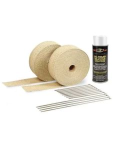 Exhaust & Pipe Wrap Kit, Tan with White HT