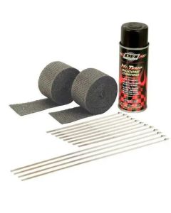 Exhaust & Pipe Wrap Kit, Black with HT