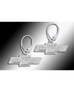 Chevrolet Bowtie Logo Earrings 5/8- Sterling Silver